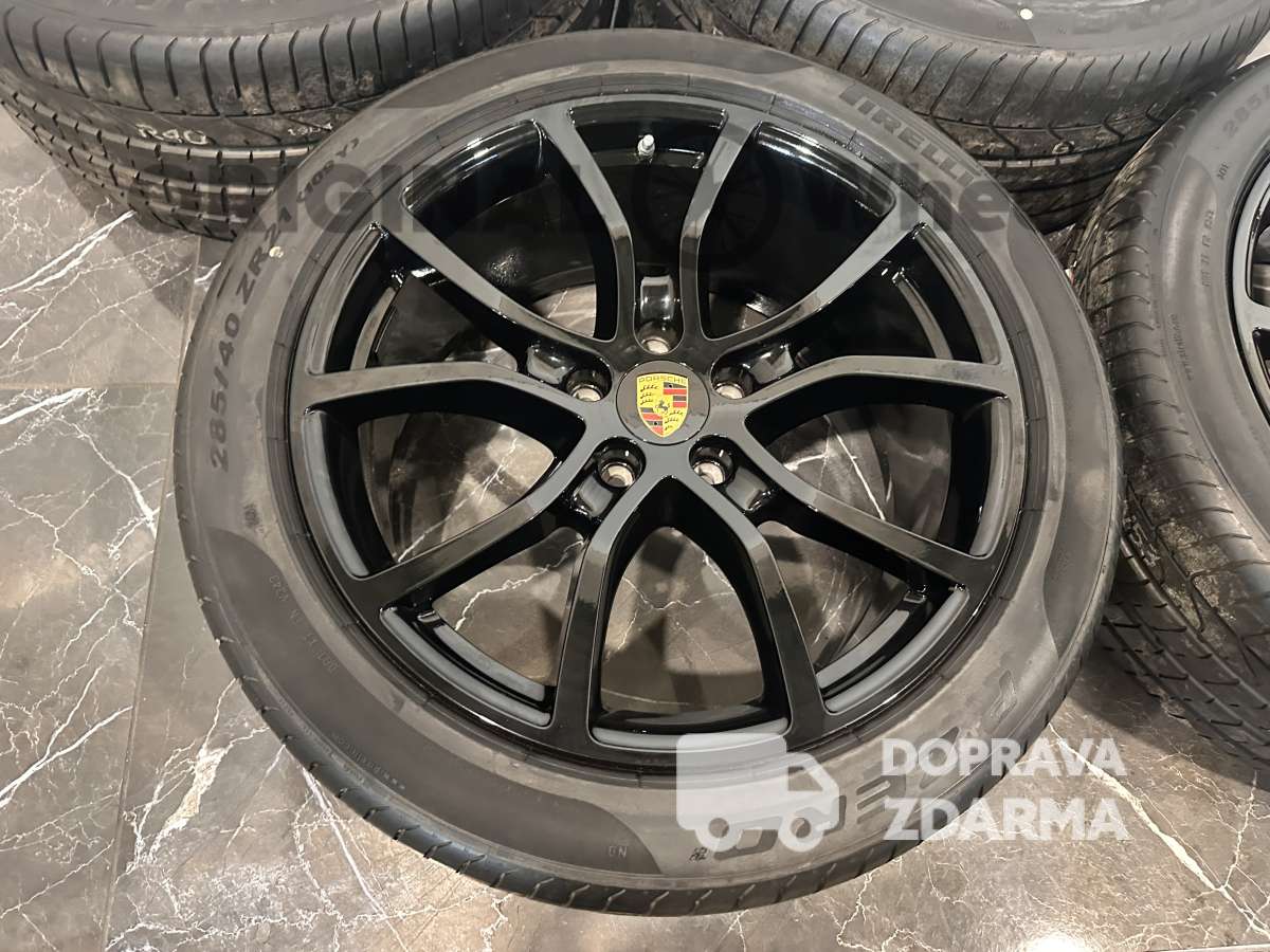 original ALU KOLA RÁFKY Porsche Cayenne E3 9Y r21 Exclusive turbo 9Y0601025BH / 9Y0601025BJ