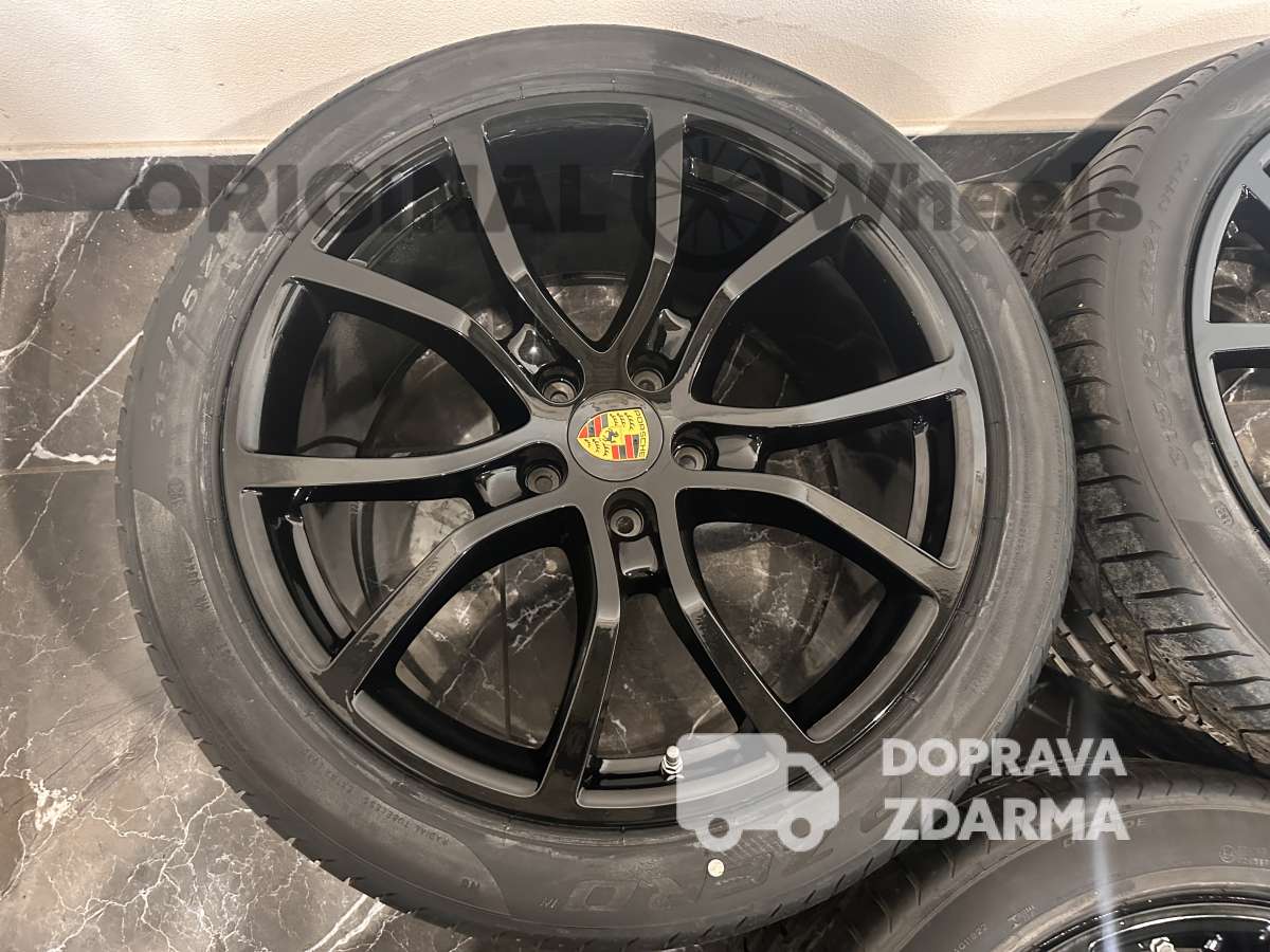 original ALU KOLA RÁFKY Porsche Cayenne E3 9Y r21 Exclusive turbo 9Y0601025BH / 9Y0601025BJ