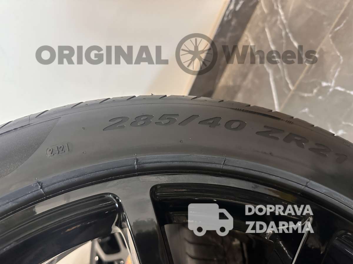 original ALU KOLA RÁFKY Porsche Cayenne E3 9Y r21 Exclusive turbo 9Y0601025BH / 9Y0601025BJ