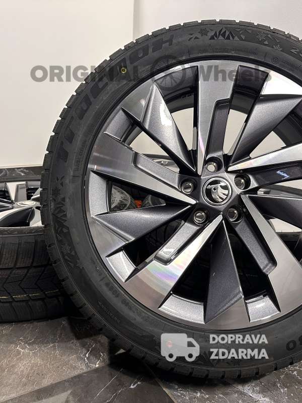 original alu kola ráfky letní skoda kodiaq 2 r19 zimní 57H071499D
