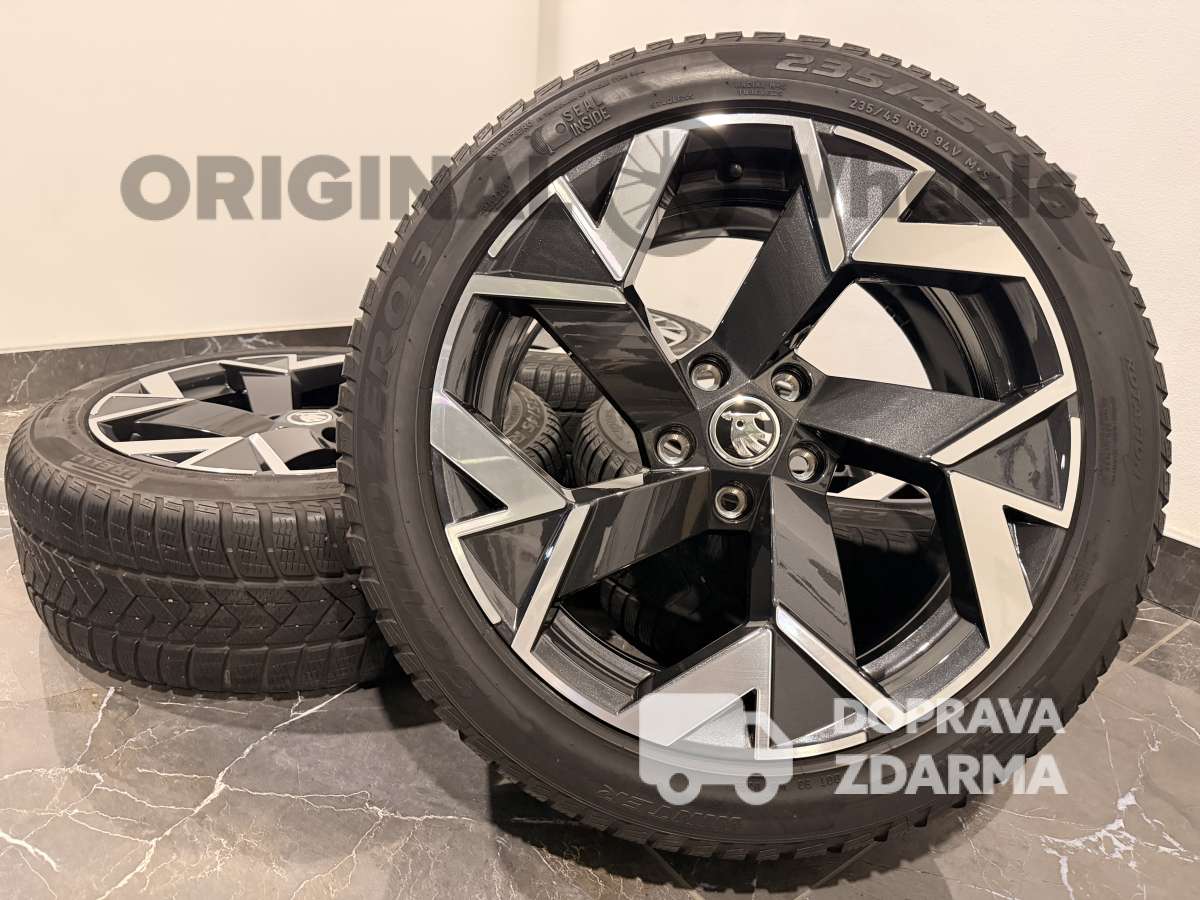 ❄️original alu kola skoda superb IV Trisuli zimní 3P0601025k pirelli