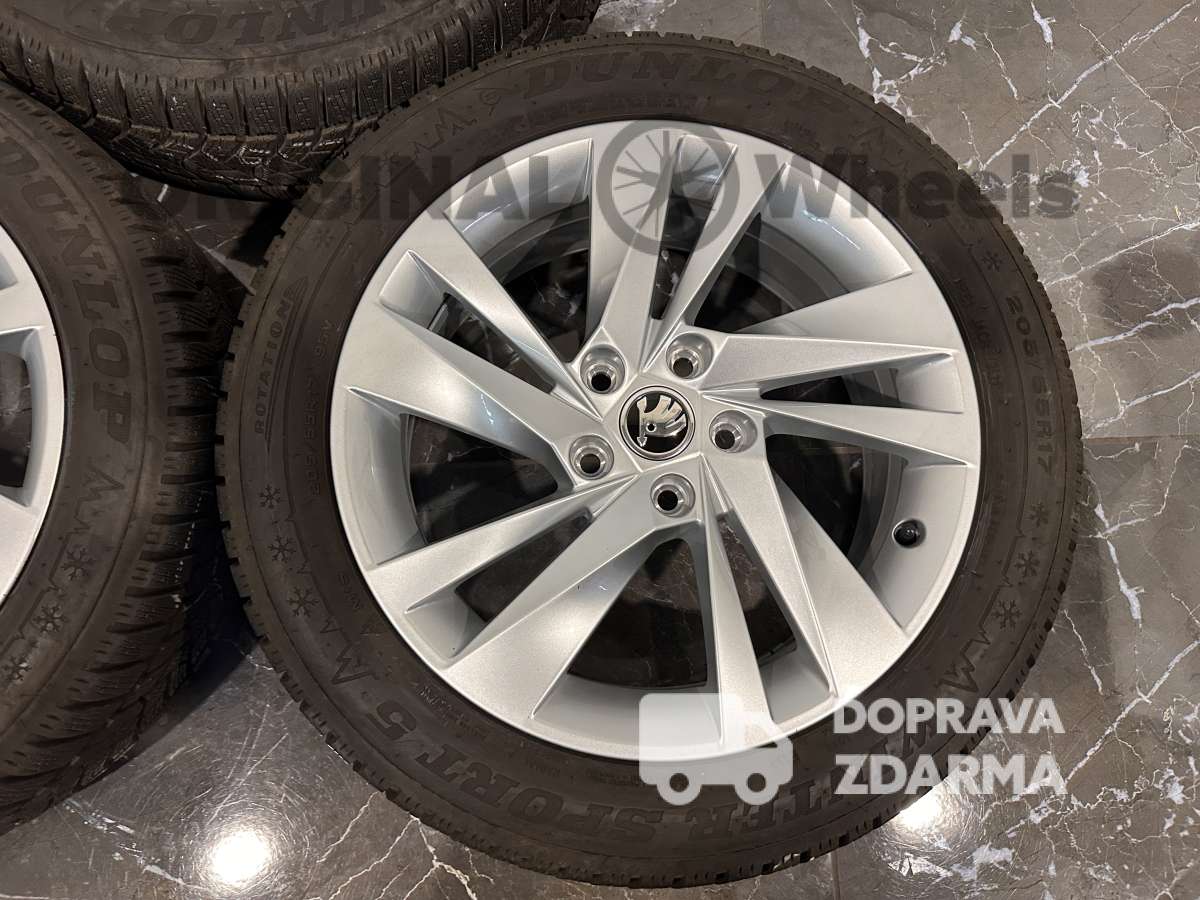 originál alu kola zimní Škoda NEVIS Octavia IV r17 5E3071497H