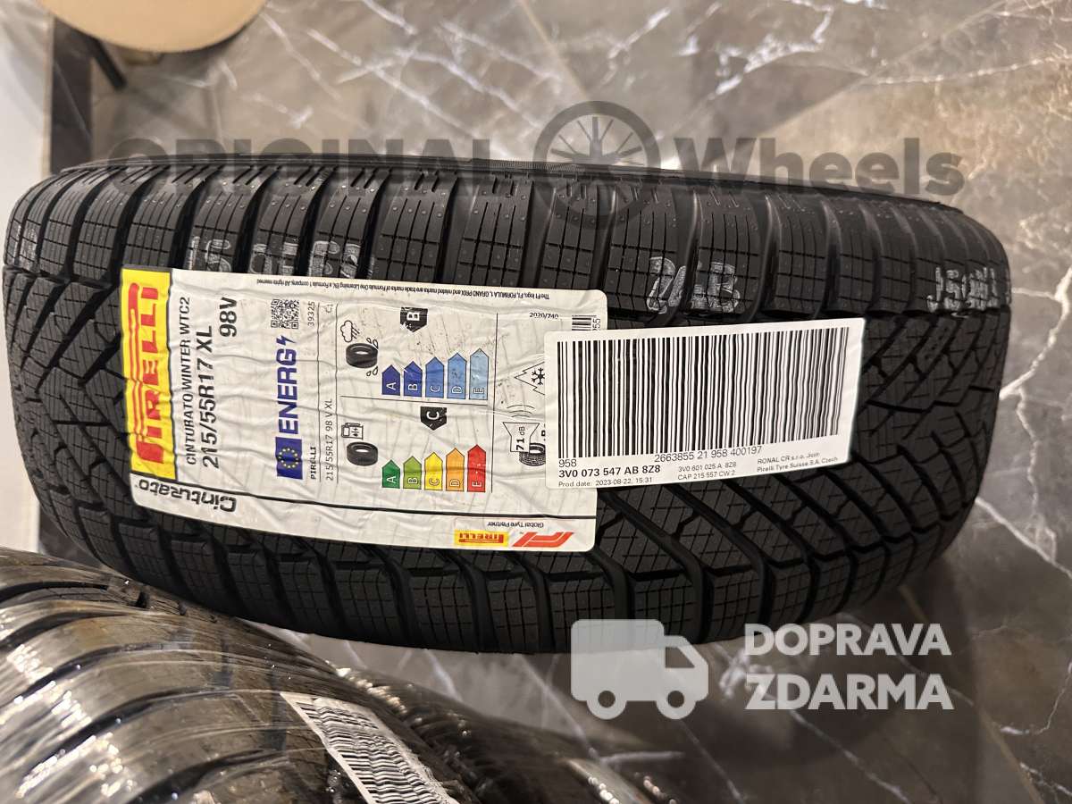 original alu kola zimní ráfky škoda superb III IV R17 3v0073647 8z8 + TPMS