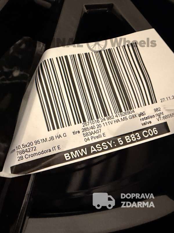 originální alu kola / zimní sada  BMW M5 G90 G99 r20 dot2025
