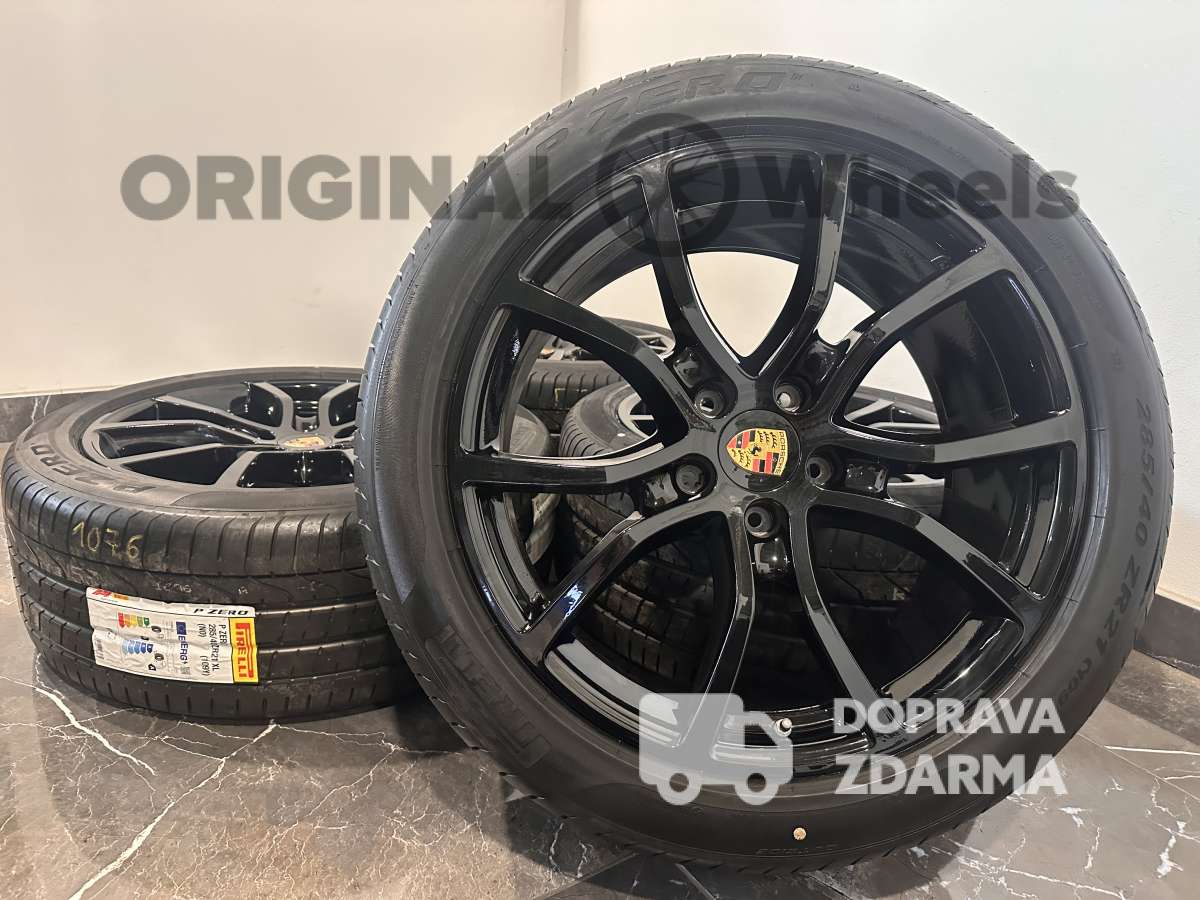 original ALU KOLA RÁFKY Porsche Cayenne E3 9Y r21 Exclusive turbo 9Y0601025BH / 9Y0601025BJ