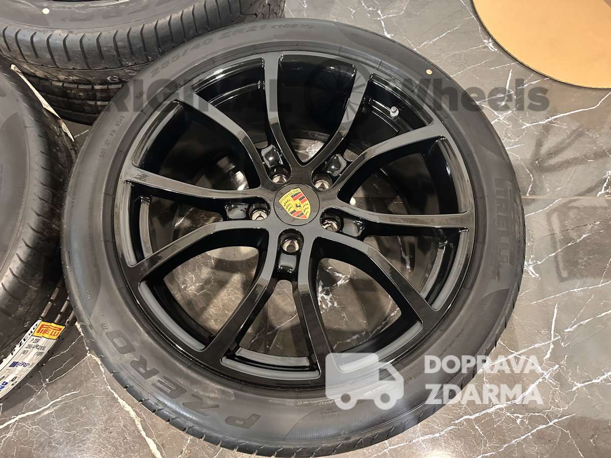 original ALU KOLA RÁFKY Porsche Cayenne E3 9Y r21 Exclusive turbo 9Y0601025BH / 9Y0601025BJ