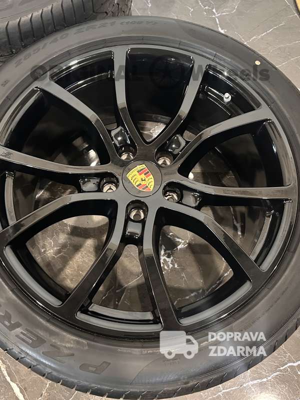 original ALU KOLA RÁFKY Porsche Cayenne E3 9Y r21 Exclusive turbo 9Y0601025BH / 9Y0601025BJ