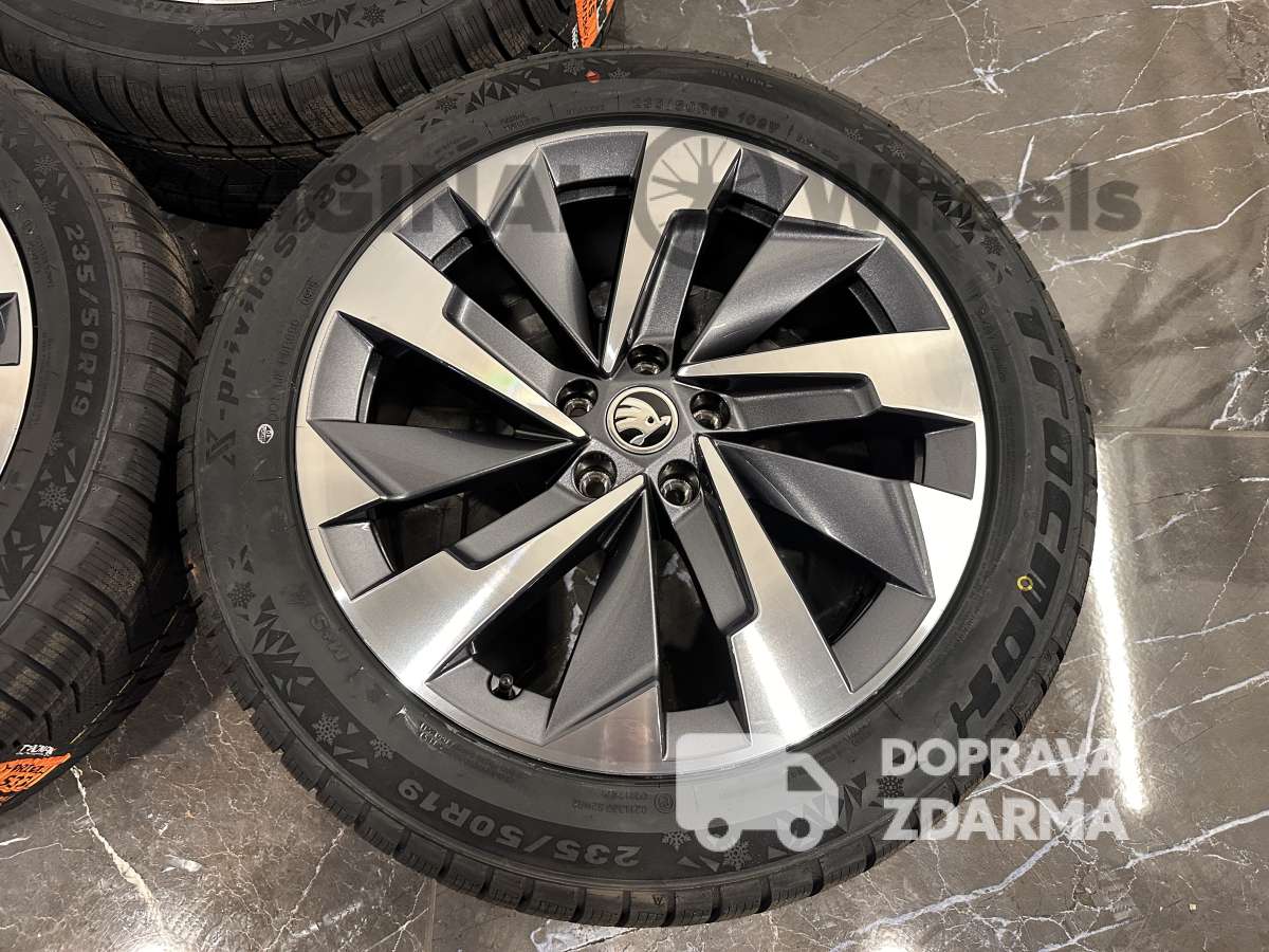 original alu kola ráfky skoda kodiaq 2 r19 zimní 57H071499D