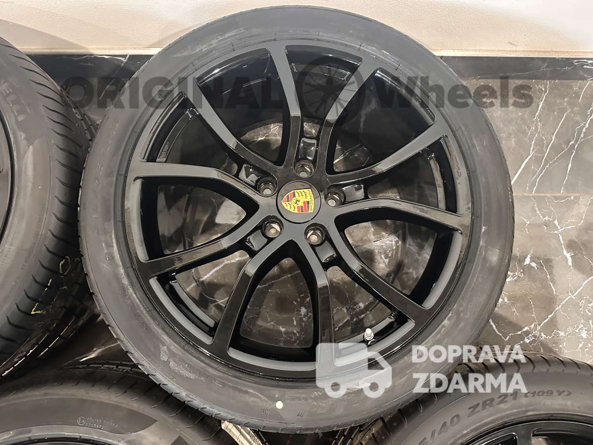 original ALU KOLA RÁFKY Porsche Cayenne E3 9Y r21 Exclusive turbo 9Y0601025BH / 9Y0601025BJ