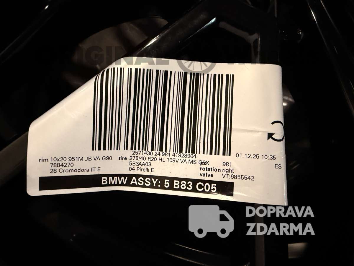 originální alu kola / zimní sada  BMW M5 G90 G99 r20 dot2025