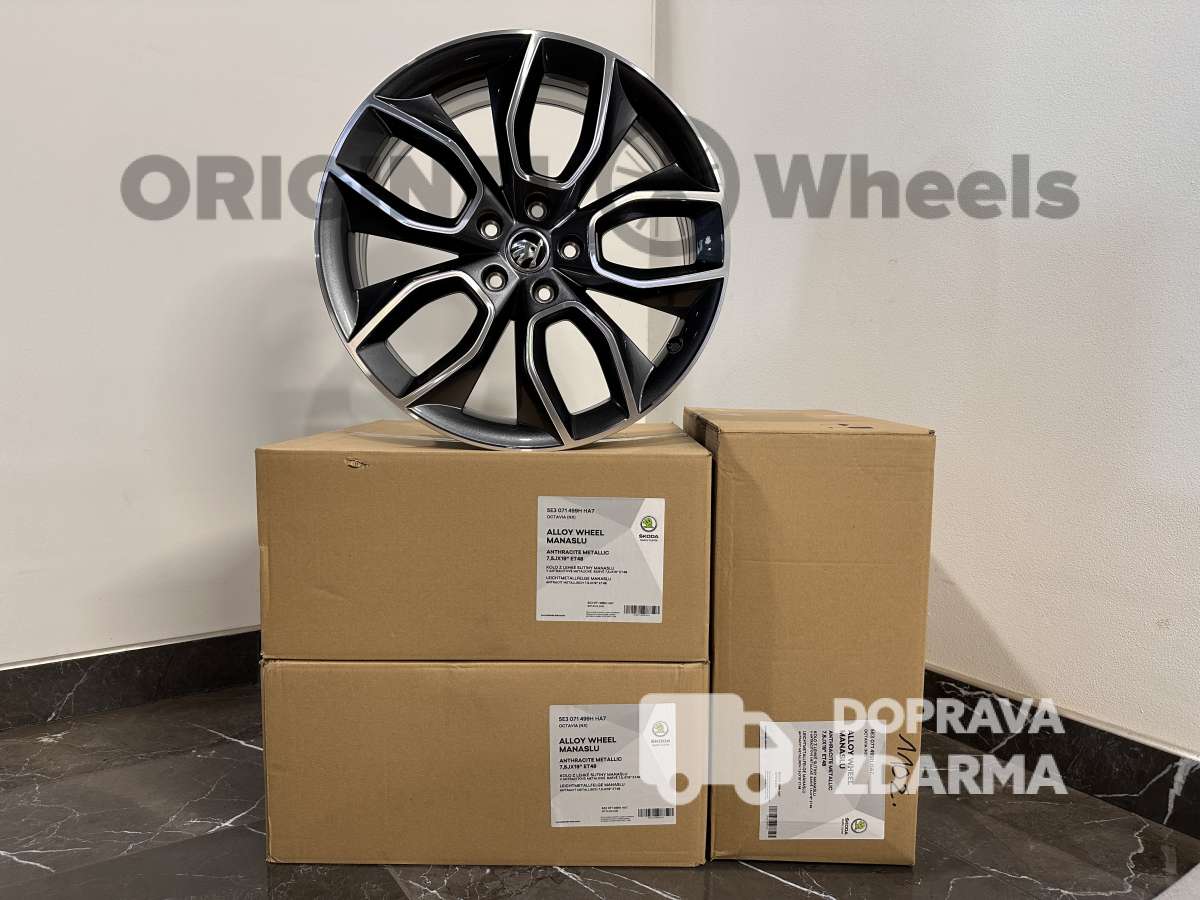 original alu kola ráfky Škoda Octavia IV MANASLU r19 5E3071499H